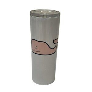 Vineyard Vines for Target Pink Whale Lidded Portable 22.5 oz Travel Cup Tumbler